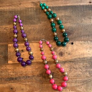 Set of 3 beaded necklaces